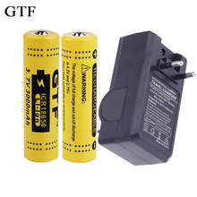 GTF 2PCS 3.7V 3000mAh 18650 Battery Li-ion Rechargeable Battery High power accumulator battery + EU/US Battery Charger 2024 - buy cheap