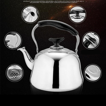 Чайник со свистком из нержавеющей стали для дома, кухни, кемпинга, кофейного чая 2024 - купить недорого