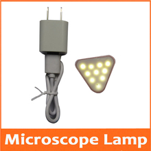 Iluminação usb branca com led, microscópio biológico estéreo, com 10 lâmpadas de led, 1 peça 2024 - compre barato