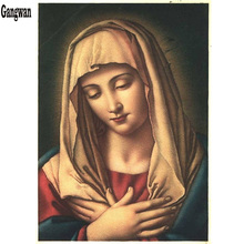 Full Square Round Diamond painting new Cross stitch,religion,Virgin Mary,Diamond Embroidery Sale 5d mosaic Home decoration paint 2024 - buy cheap