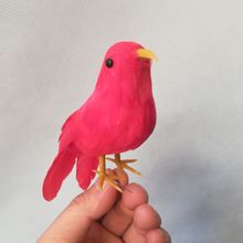 real life Bird red feathers bird model about 14cm bird filming prop decoration gift h1225 2024 - buy cheap