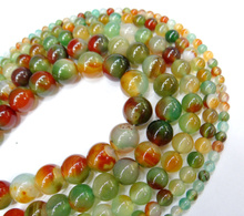 wholesale Natural Stone Peacock Agates Round Gem Loose Strand Beads 15" Strand 6 8 10 12MM Pick Size For Jewelry Making 2024 - buy cheap