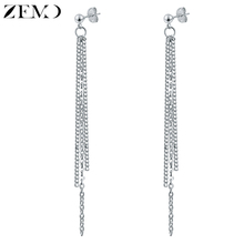 ZEMO 316L Stainless Steel Long Drop Earrings Statement Tassel Earring for Women Vintage Dangle Earrings Female Fashion Jewelry 2024 - buy cheap