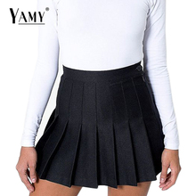 New 2022 summer style American fashion mini skirt women clothing bodycon solid pleated skirt vintage short skirt female 2024 - buy cheap