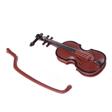 Пластиковая мини-скрипка для кукольного домика, 1 шт., для декоративных музыкальных инструментов, поделок, домашнего декора, детского подарка 8,5*3,2*1,5 см 2024 - купить недорого