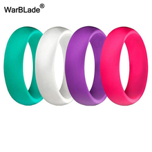 5.7mm Size 4-10 Food Grade FDA Silicone Ring Hypoallergenic Crossfit Flexible Sports Rubber Finger Rings For Women Wedding Gift 2024 - buy cheap