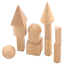 Juguete educativo Montessori de madera para bebé, Modelo geométrico, bloques de construcción, 12 Uds. 2024 - compra barato