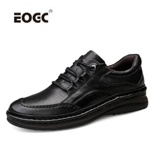 Natural Leather Platform Men Shoes High Quality Lace-up Soft Leather Casual Shoes Handmade Wear-resistant Shoes Men 2024 - buy cheap