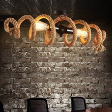Lámpara colgante de cuerda de cáñamo estilo Loft, luminaria Edison Vintage creativa para comedor, iluminación interior 2024 - compra barato