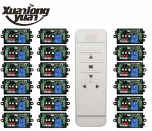 Xuanlongyuan ac220v 1ch 10a 433mhz interruptor com controle remoto rf digital inteligente + receptor de porta/janela/lâmpada/persianas 2024 - compre barato