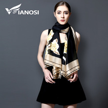 [VIANOSI] Fashion bandana Long Shawls Gold Printing Silk Scarf Luxury Brand Scarves Women Scarf With Beach VA100 2024 - buy cheap