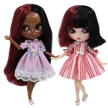 ICY DBS Blyth doll customized nude doll with black mixed red hair jiont body for 1/6 doll for girl gift NO.BL117/12532 2024 - buy cheap