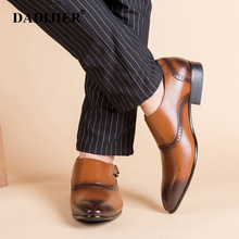 Dadijier sapatos masculinos de couro, sapatos baixos de alta qualidade para homens da moda, tamanho grande 38-48, zll532 2024 - compre barato