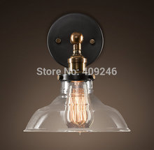 Industrial Edison Old Fashion Vintage Glass Wall Sconce Metal Base Cap For Cafe Bar Coffee Shop Club Bedroom Bedside 2024 - buy cheap