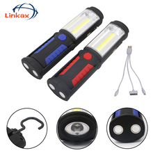 Lanterna de led cob recarregável por usb, portátil, super clara, caneta, luz de trabalho de bolso, luzes de inspeção, tocha magnética, flash 2024 - compre barato