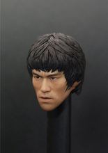 Cabeza esculpida de Bruce Lee a escala 1/6 para juguetes de colección, juego de cuerpo masculino, juguetes de colección para mí 2024 - compra barato