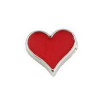 20PCS/lot Red Poker Heart DIY Alloy Floating Locket Charms Fit For Glass Living Memory Lockets Fashion Jewelrys 2024 - buy cheap