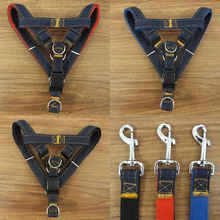 Coleira jeans colorida para cachorros e gatos, 4 tamanhos, s, m, g, xl, fio de corda ajustável para cães (00229) 2024 - compre barato