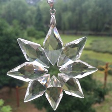 Prisma de cristal con forma de flor transparente, lámpara de araña, iluminación de prisma, atrapamoscas, 89mm, 1 unidad 2024 - compra barato
