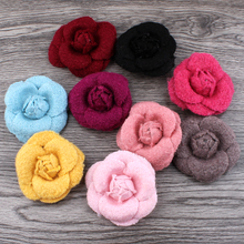 120pcs/lot 5.5cm 9colors Newborn Wool Felt Rose Flower For Girls Apparel/Hair Accessories Handmade Fabric Flowers For Headbands 2024 - buy cheap