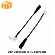 Conector dc para 2 pinos 8mm/10mm, conector de solda grátis para faixa led 5 cabeças 2024 - compre barato