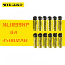 12 pcs Nitecore NL1835HP 3500mAh 3.6V 8A 12.6Wh Rechargeable Li-on Battery high quality with protection 2024 - buy cheap