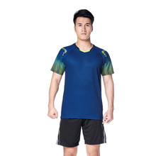 Новые мужские тренировочные наборы для бадминтона DIY, быстросохнущая форма для бега, футбола, бадминтона, дышащая Спортивная одежда для тенниса с принтом 2024 - купить недорого