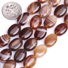 Gem-inisde 10X14mm 13X18mm Natural Flat Oval Shape Bostwana Agates Stone Beads For Jewelry Making Bracelet Necklace 15inch DIY 2024 - buy cheap