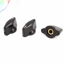 3 x Black Plastic Rotary Switch Knobs Cpas 6mm Dia Shaft Hole 2024 - buy cheap