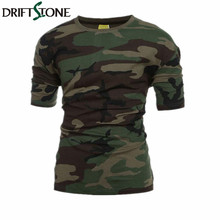 Camiseta camuflada militar tática masculina, camisa respirável de algodão estilo exército americano para combate 2024 - compre barato