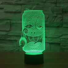 Luminária de cabeceira com visão 3d, criativa, presente criativo, poupa energia, usb, lâmpada de mesa noturna 2024 - compre barato
