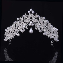 Fashion Pendant Tiaras and Crowns Tree Branches Crystal Rhinestone Headbands for Women Bridal Wedding Hair Jewelry FORSEVEN 2024 - buy cheap