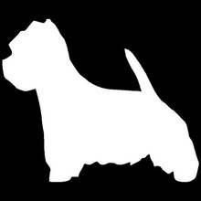 HotMeiNi 15*12.4CM Westie Dog Vinyl Decal Lovely Car Stickers Car Styling Motorcycle Accessories Cartoon Window Car Sticker 2024 - buy cheap