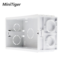 Minitiger-caixa de montagem de parede, cassete interna, caixa traseira branca, 137*83*56mm para 146mm * 86mm, interruptor touch padrão e tomada usb 2024 - compre barato