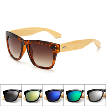 Винтажные мужские и женские солнцезащитные очки с бамбуковой деревянной оправой, модные солнцезащитные очки с зеркальным покрытием, солнцезащитные очки UV400 Oculos de sol Gafas 2024 - купить недорого