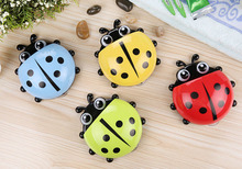 1PC Ladybug toothbrush holder Toiletries Toothpaste Holder Bathroom Sets Suction Hooks Tooth Brush Container Ladybird OK 0383 2024 - buy cheap