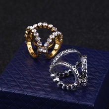 Rhinestone Garland Hoop Twine Brooch Silk Shawl Buckle Ring Clip Tricyclic Scarves Buckle Holder Jewelry Gift Women Girl Party 2024 - buy cheap
