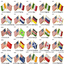 Bandera de la amistad de EE. UU. Pins bandera del país insignia broche con forma de bandera nacional solapa Pin colecciones de pines de viaje internacionales 2024 - compra barato