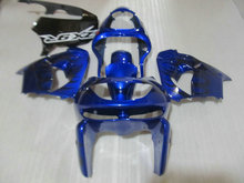 Kit de carenado de inyección de alta calidad para motocicleta KAWASAKI Ninja, juego de carenados de inyección de alta calidad para moto KAWASAKI Ninja ZX9R 98 99 ZX 9R 1998 1999 ABS negro llamas azul, incluye regalos KE05 2024 - compra barato