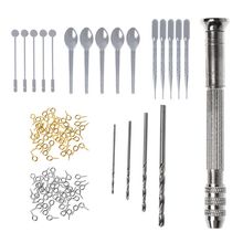 1 Set Epoxy Resin Kit DIY Jewelry Making Tools Drill Pins Necklace Pendant Dropper Spoon Mix Stick Accessories Casting Tool 2024 - buy cheap