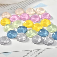 Wholesale 100pcs/Lot 20MM Flatback Round Transparent Style Resin Plastic Cabochons Ornament Accessories Beading Material 2024 - buy cheap