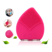 Mini Electric Facial Brush Cleaner Silicone Waterproof Ultrasonic Instrument Facial Skin Care Spa Massager Beauty Tool Device 2024 - buy cheap