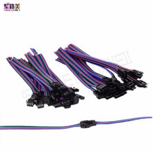 100 Pair 4 Pin JST SM Connector Male to Female JST SM Plug Connector Cable for 5050/3528 RGB LED Strip Lights 2024 - buy cheap