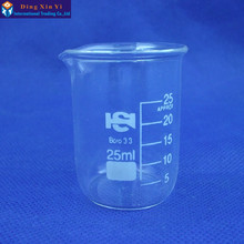 Vaso de vidrio de 25ml, vaso de laboratorio de 25ml, suministros de laboratorio, buen vaso de rompecabezas de calidad, material de alto boro (10 unids/lote) 2024 - compra barato