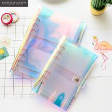 Iridescent Laser PVC Notebook Quality PVC Planner Sketchbook Diary Note Book Kawaii Journal Stationery School Tools Supplies 2024 - buy cheap