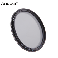 Andoer 49mm-82mm ND Filter Fader Neutral Density Adjustable ND2 to ND400 Variable Filter for Canon Nikon DSLR Camera 58mm 2024 - buy cheap