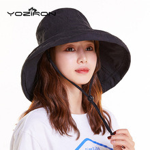 Womens Summer Bucket Hats Panamas For Girls Adult Cotton Casual Solid Black Red Flat Plain Bucket Hat Wide Brim Jungle Hat Caps 2024 - buy cheap