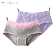 moonsjones 2pcs/lot lolita briefs cute pink cotton spandex lace underwear girl's sexy panties m l xl xxl  lK076 2024 - buy cheap