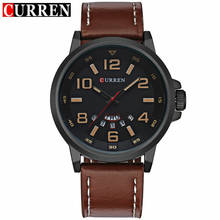 Luxury Brand CURREN Men Sports Watches Men Quartz Date Fashion Casual Leather Strap Army Military Wrist Watch Male Relogio 8240 2024 - buy cheap