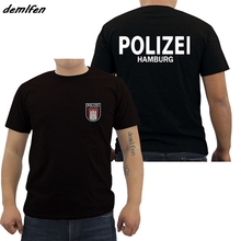 Лидер продаж; Модная новая Гамбург полиции н специальный аварийно-Delta Force логотип эффектная Мужская хлопковая футболка с коротким рукавом Футболка 2024 - купить недорого